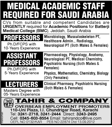 Teaching Jobs In Saudi Arabia