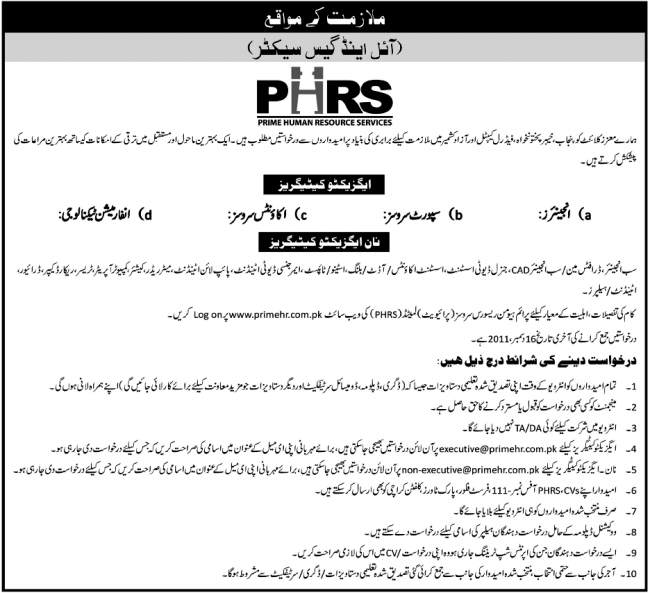 Jobs In Oil And Gas Companies In Pakistan