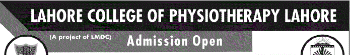 physiotherapy Lahore Admissions 2018