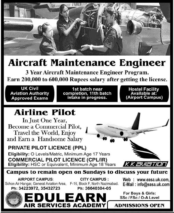 Aircraft Maintenance Engineer Admissions 2023