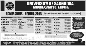 University-of-Sargodha-Admission-2014