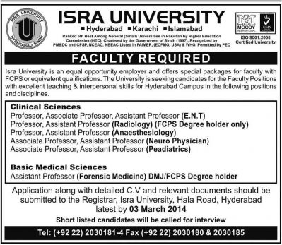 Isra-University-Professor-Jobs-2019