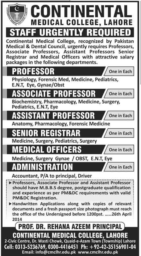 CMC Lahore-Jobs-2024