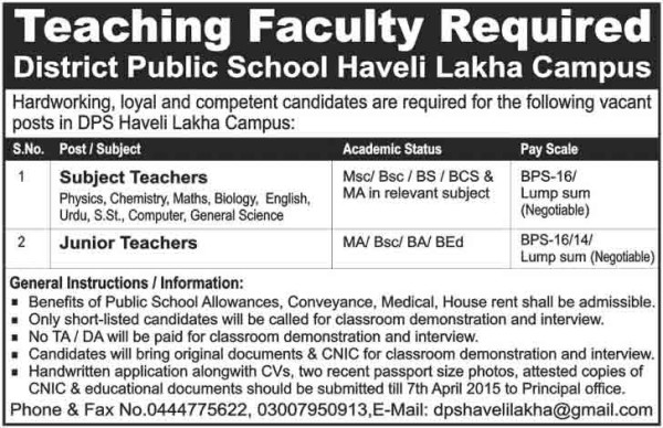 teaching-jobs-in-haveli-campus
