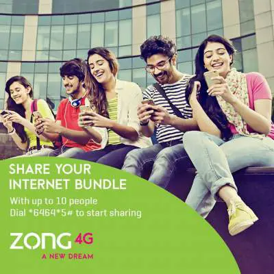 Zong 4g Internet sharing package