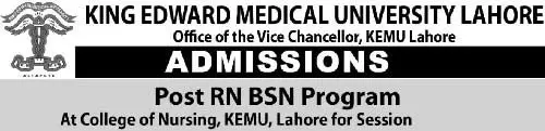 RN-BSN-Program-in-College-of-Nursing-Lahore-KEMU