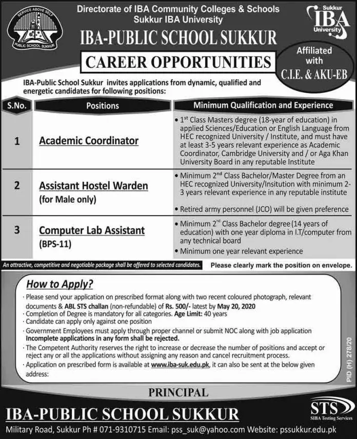 IBA-Public-school-Jobs-2020