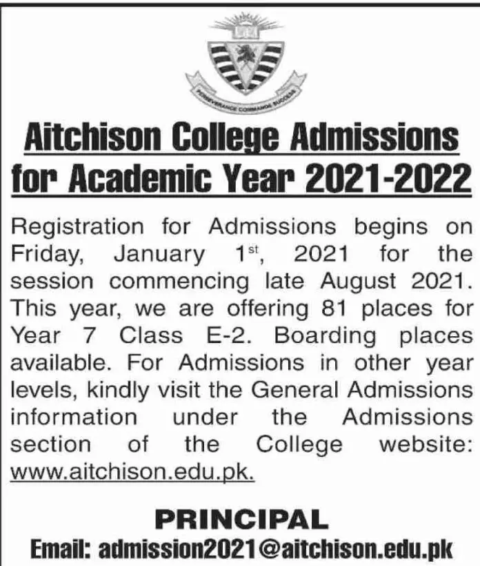 Aitchison-College-Lahore-Admission-2021