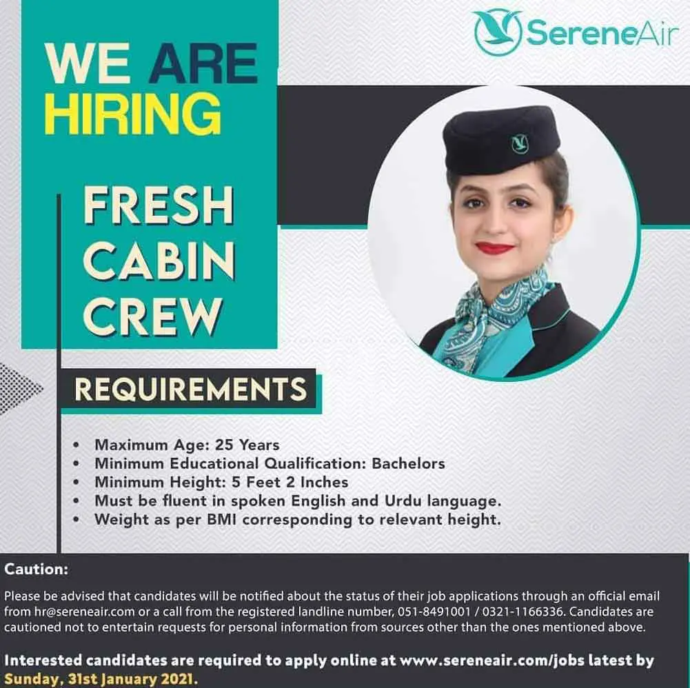 Join-Serene-Air-as-Female-Cabin-Crew-Jobs-2021