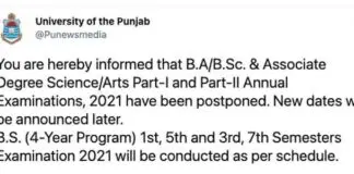 PU-Lahore-Exams-BA-BSC-2021