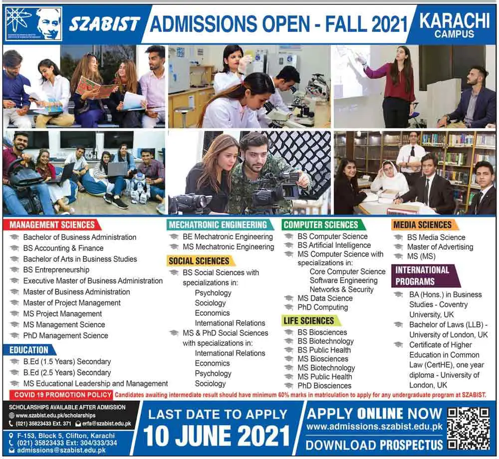 SZABIST-Karachi-Admission-2024