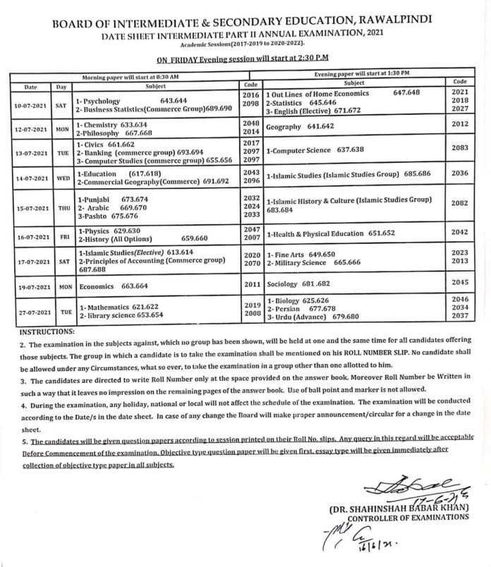 Bise-Rawalpindi-12th-Class-Date-Sheet-2021