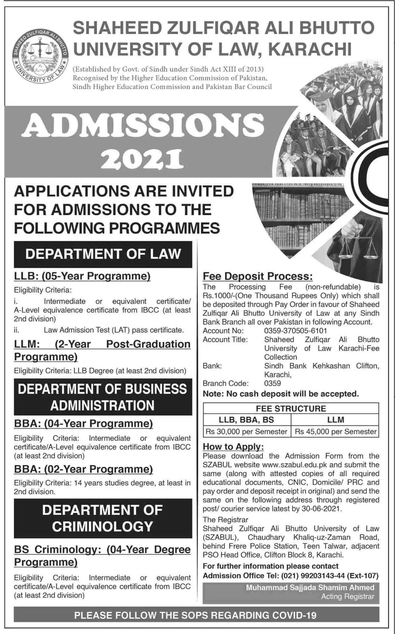 Shaheed-Zulfiqar-Ali-Bhutto-Law-College-Admission-2021