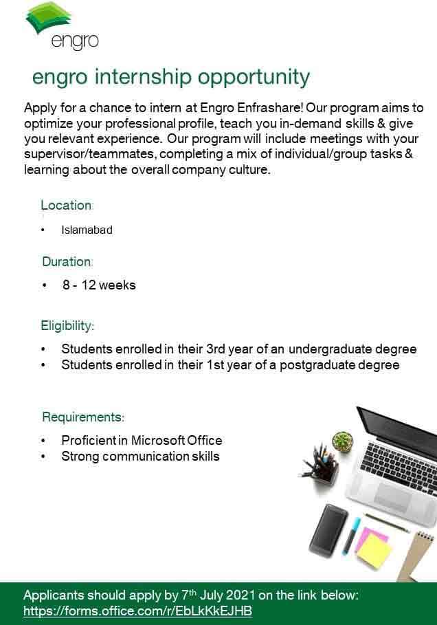 Engro Summer Internship Program 2025 Apply Online