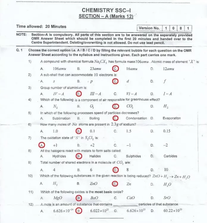 FBISE-Chemistry-9th-Class-Paper-2021