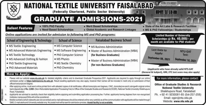 National Textile University Faisalabad