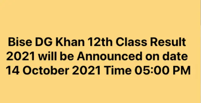 BISE DG Khan 12th Class Result 2021