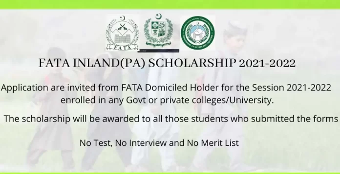 FATA Inland Political Agent Scholarship Form 2021