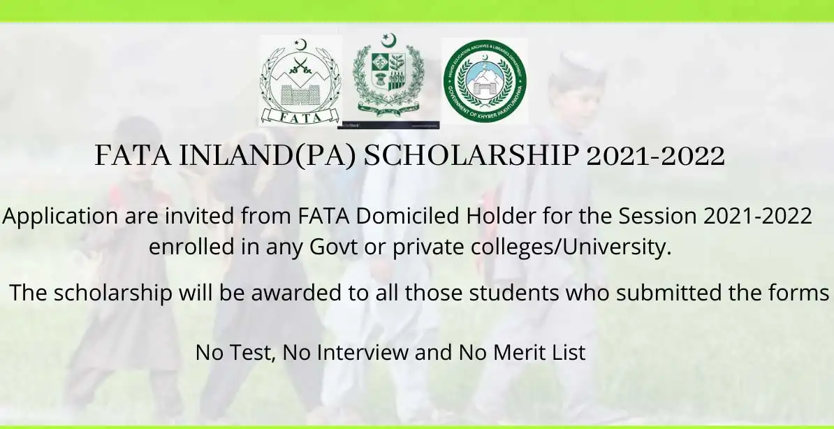 FATA Inland Political Agent Scholarship Form 2024