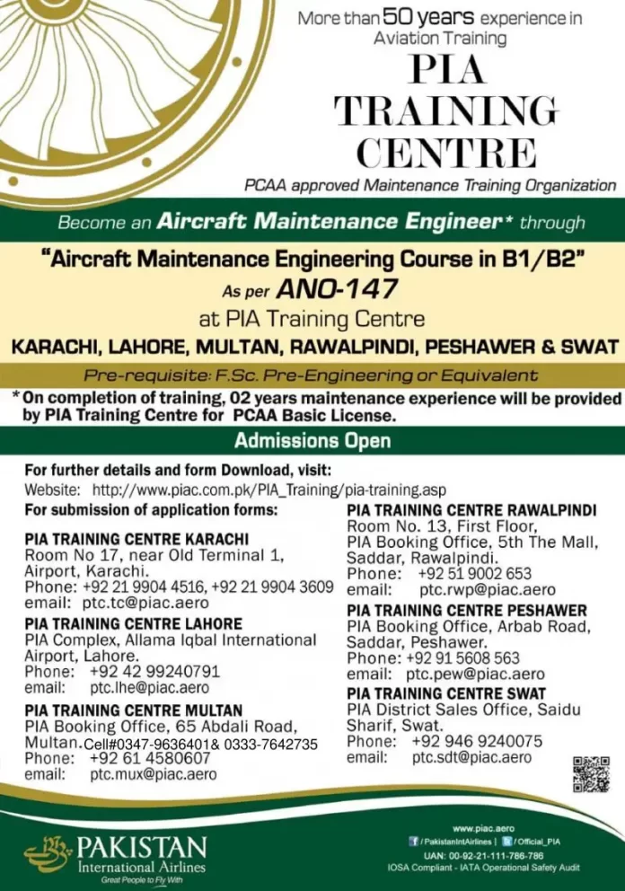 Aircraft Maintenance Engineering Course 2021