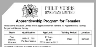 Philip Morris Apprenticeship 2024