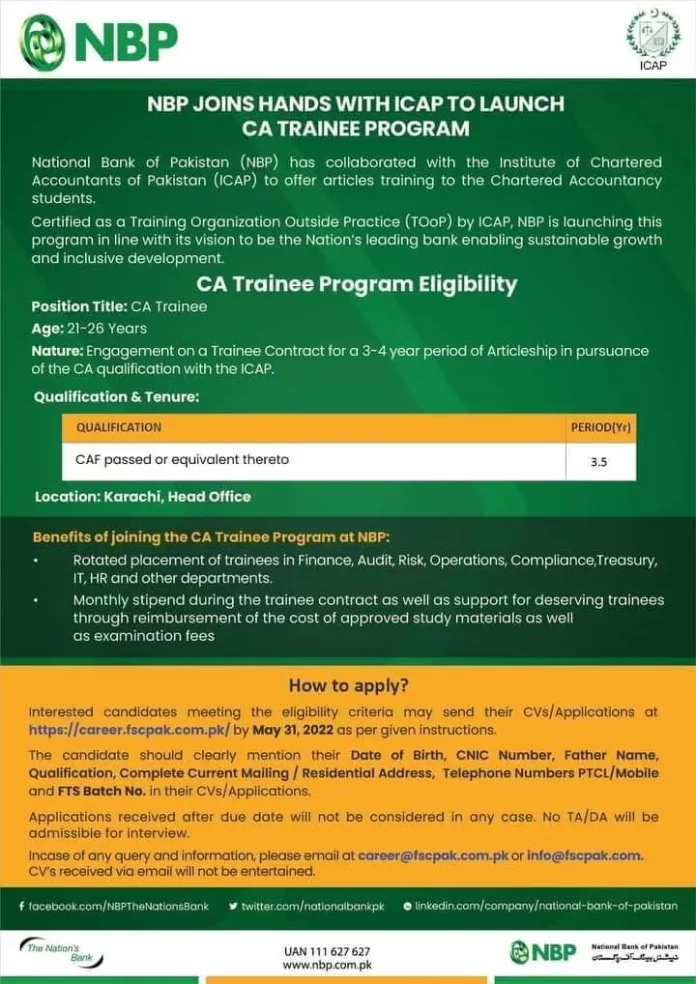 NBP CA Trainee Program 2022