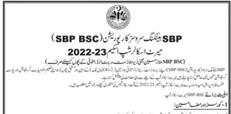 State Bank of Pakistan SBP Merit Scholarship 2023