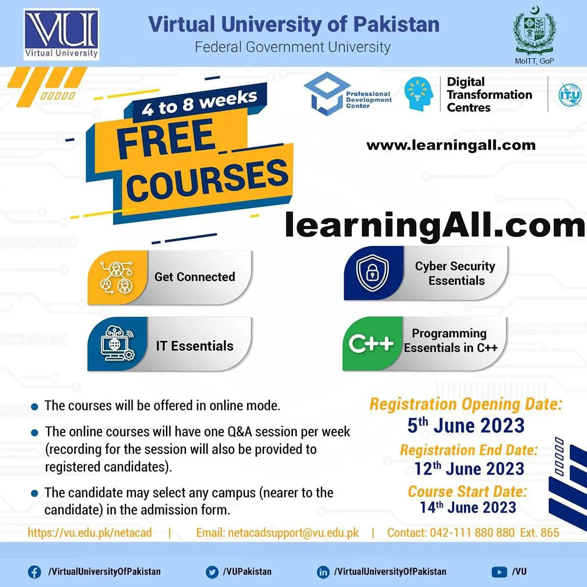VU Virtual University of Pakistan Courses