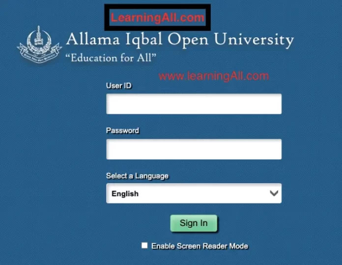 AIOU Enrolment 2023