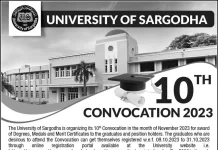 Sargodha University 10th Convocation 2023