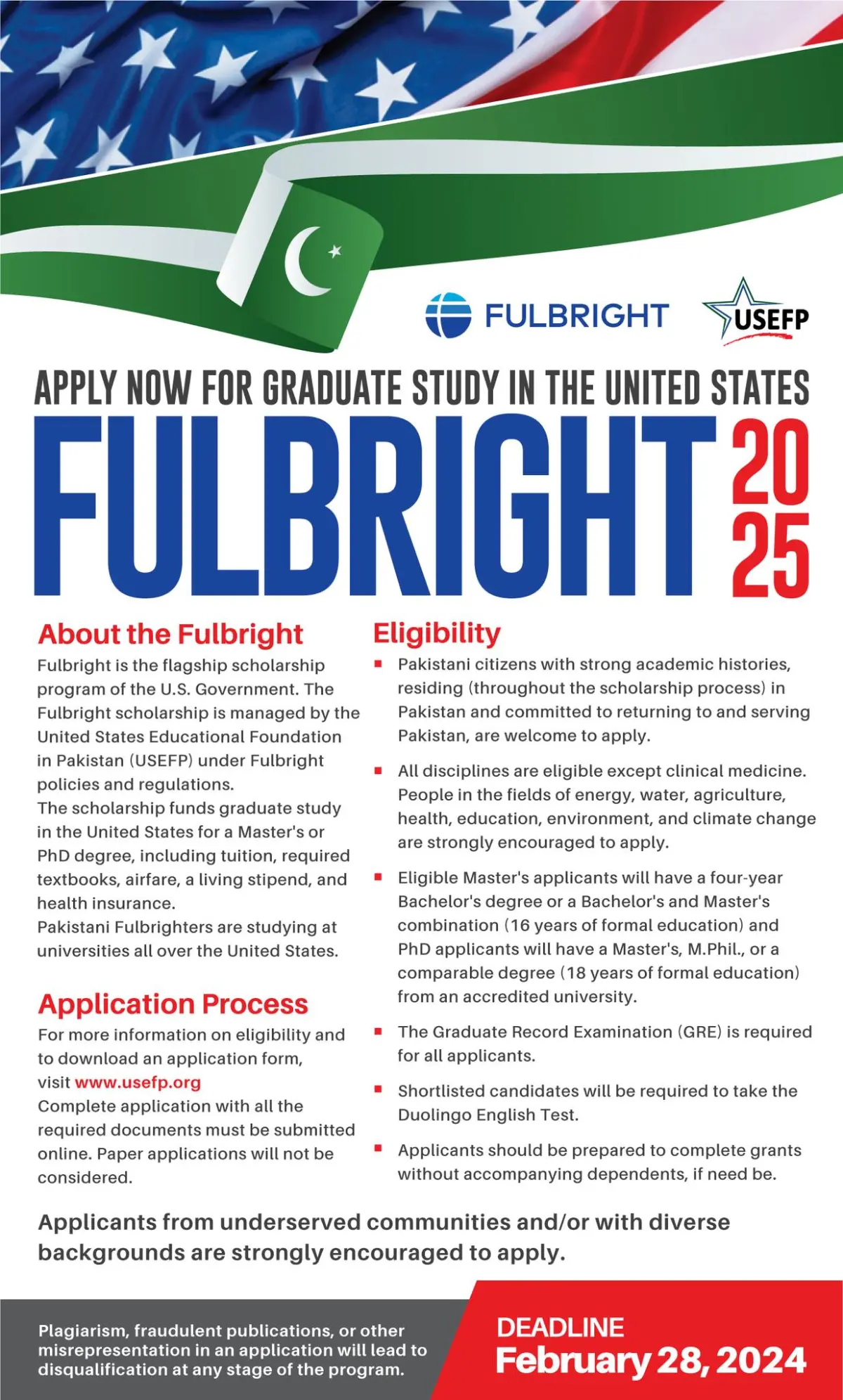 USEFP Fulbright Scholarship 2024