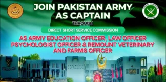 Join Pak Army as Captain 2024