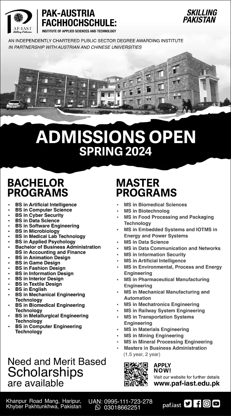 Pak Austria university Haripur 2024