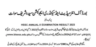 Bise Swat Board Inter Result 2024