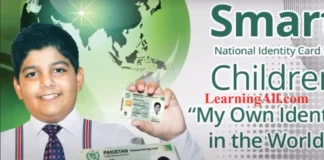 ID Card for children from NADRA