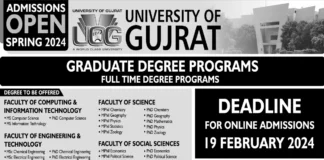 UOG Admission 2024 Merit List