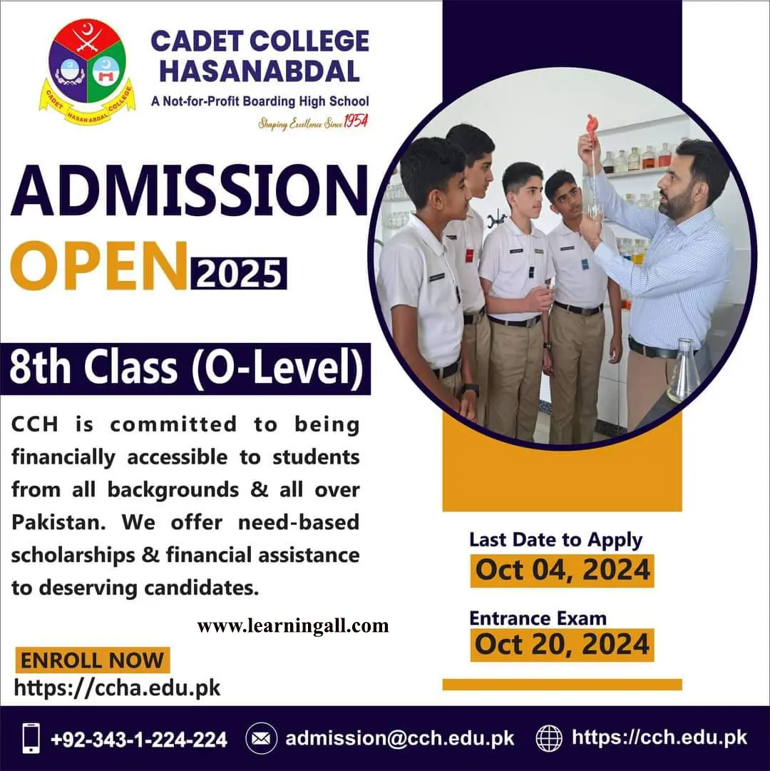 Cadet College Hasan Abdal Admission 2024