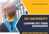 GCU Lahore 1st Year Admission 2024