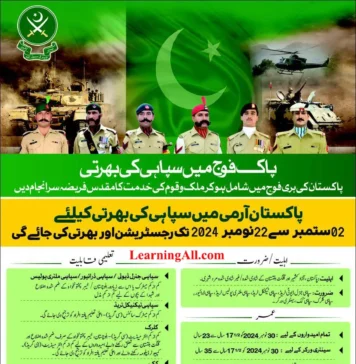 Join Pak army Matric pass 2024