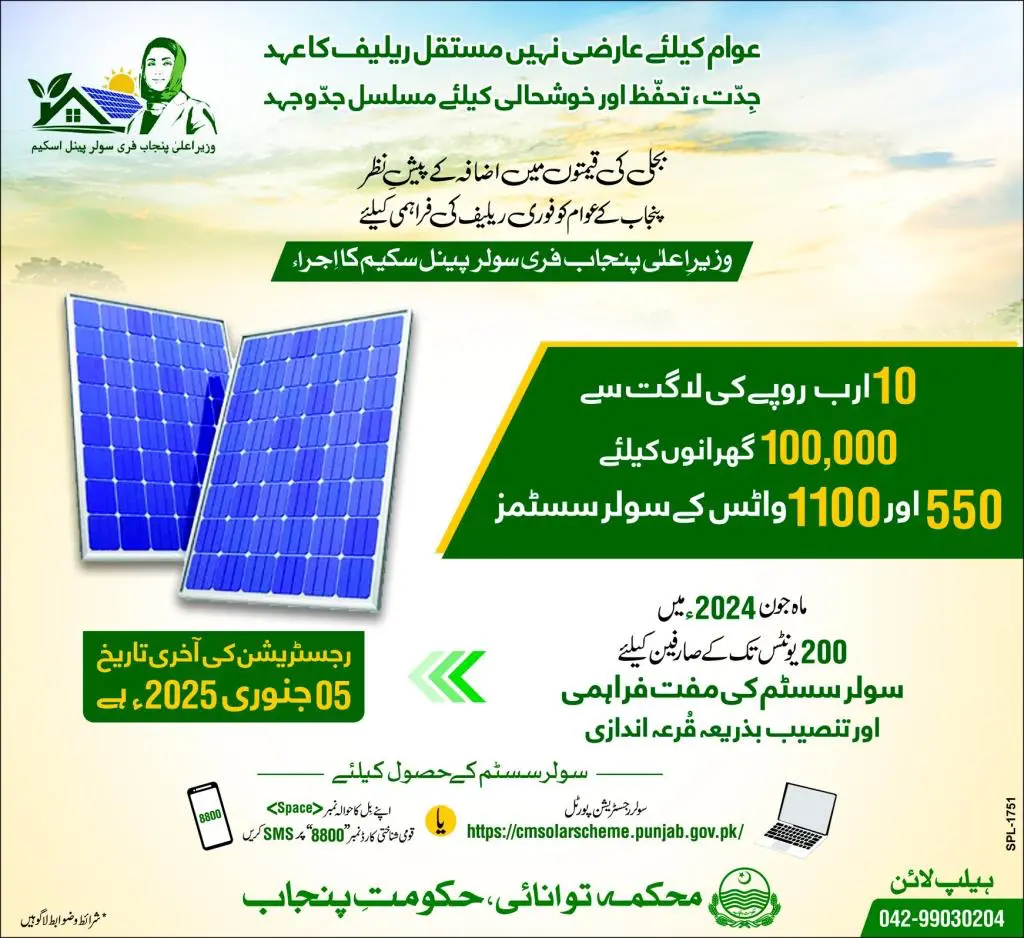 Maryam Nawaz Solar Panel Scheme